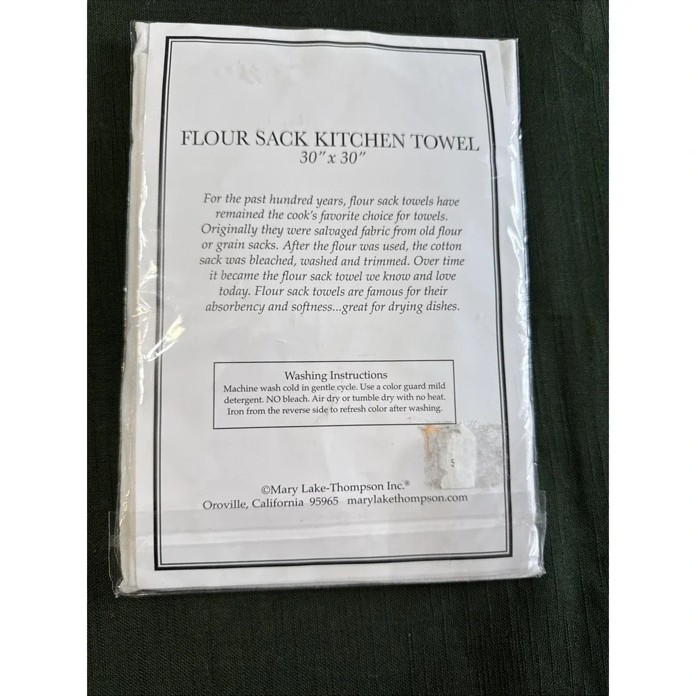 Mary Lake Thompson Flour Sack Kitchen Tea Dish Towel‎ Cat & Dog Pets Christmas